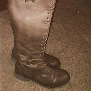 Women’s lace up over the knee boots. Size 10